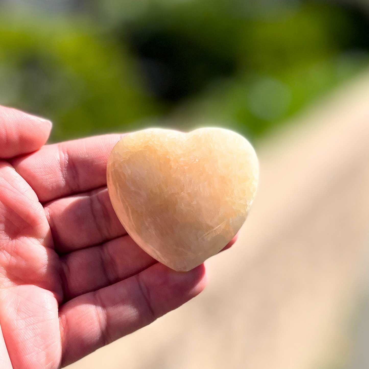Large Yellow Jasper Heart