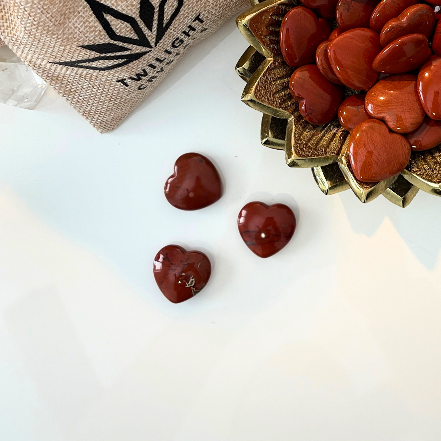 Small Red Jasper Heart