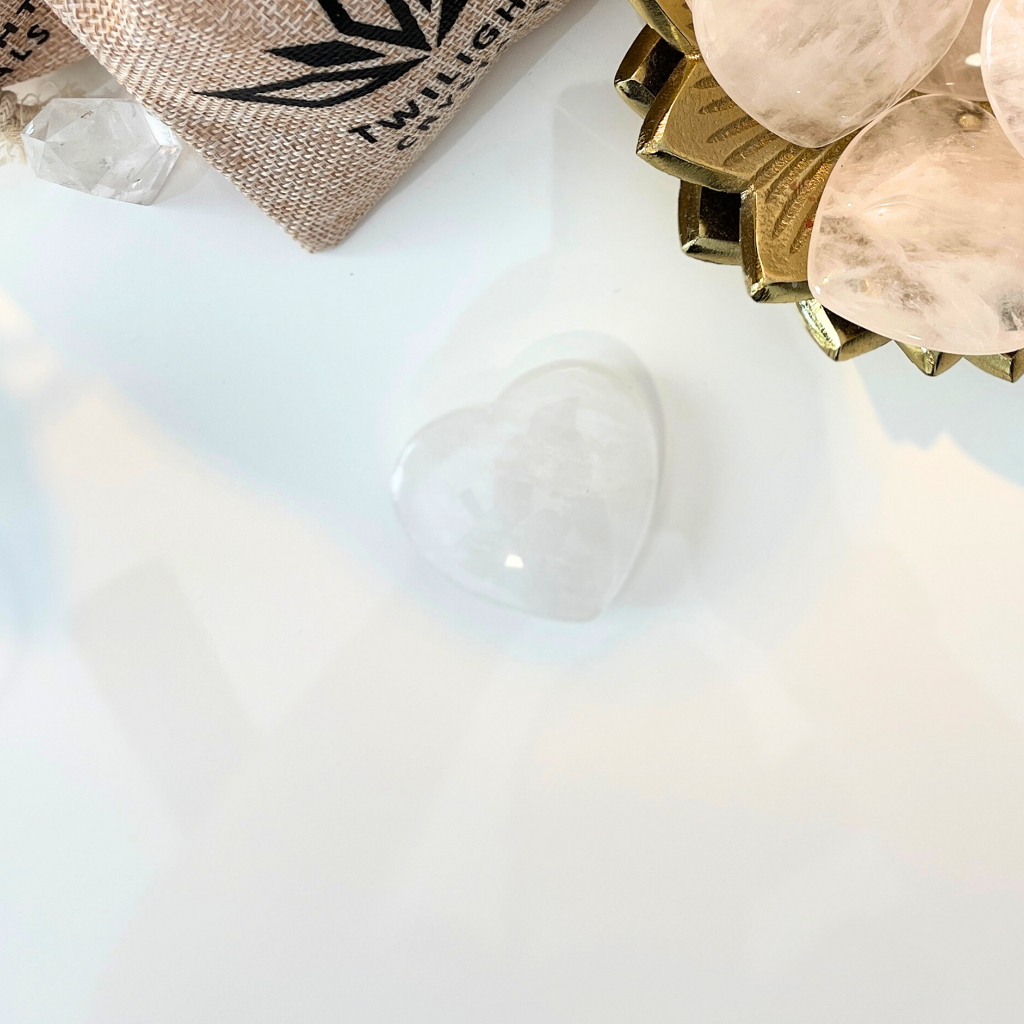 Large Clear Quartz Heart