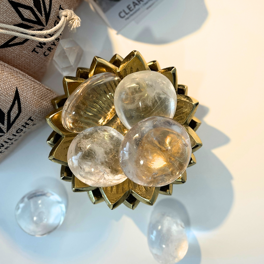 Clear Quartz Palm Stone