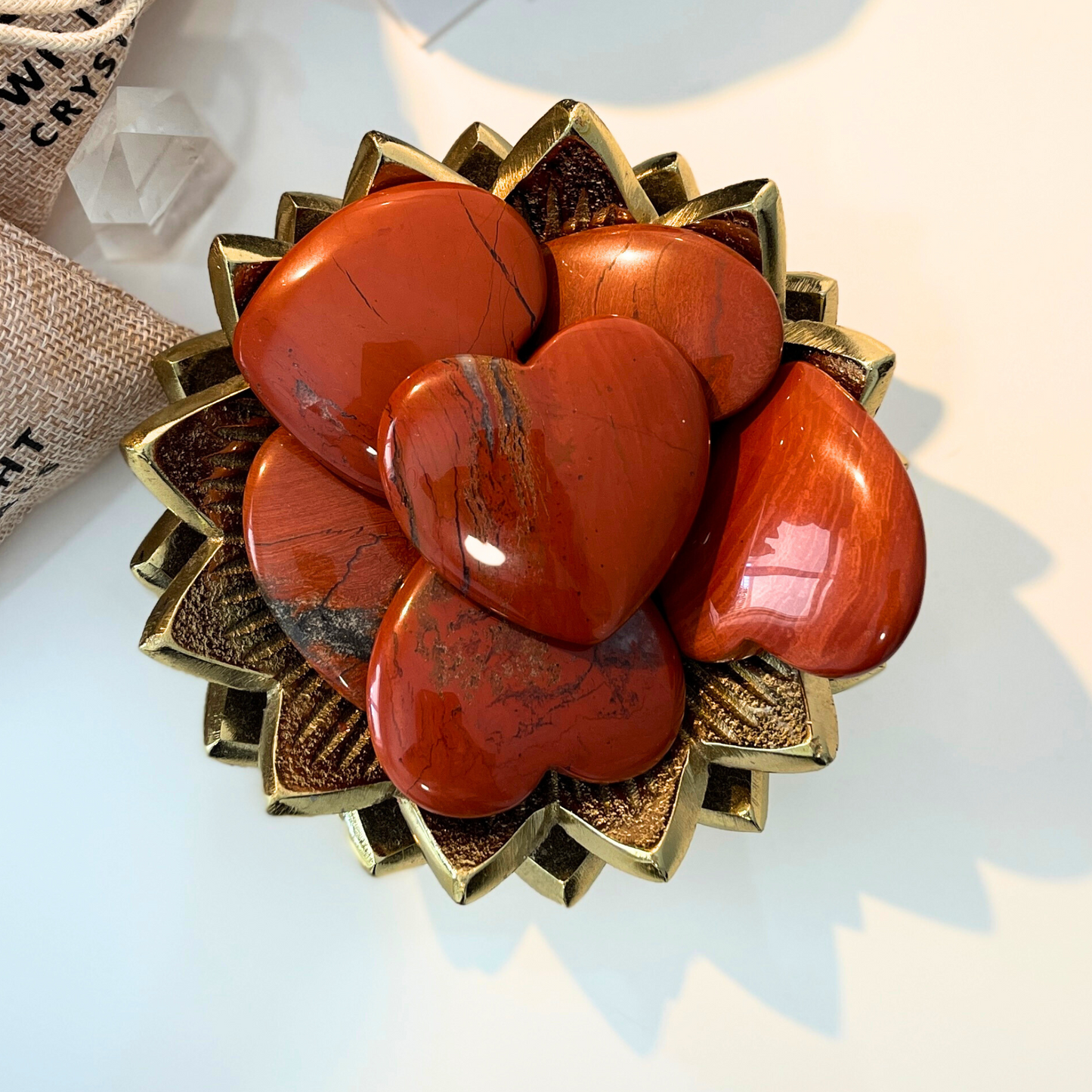 Large Red Jasper Heart