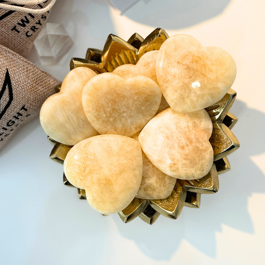 Large Yellow Jasper Heart