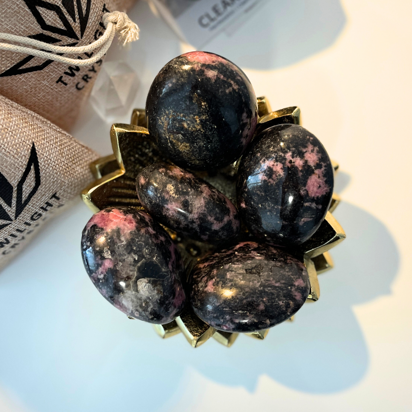 Rhodenite Palm Stone