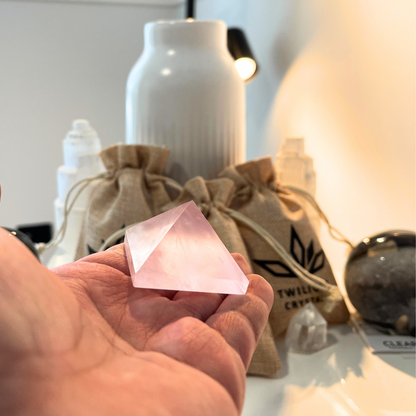 Small Rose Quartz Pyramid