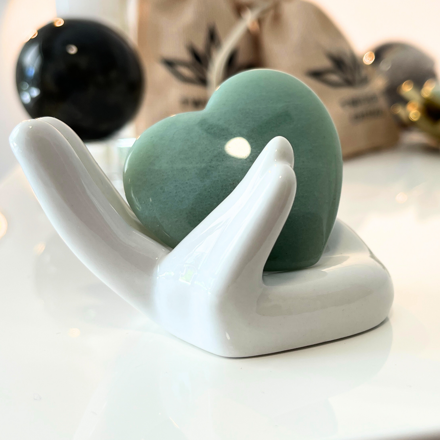 Large Green Aventurine Heart