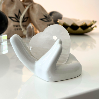 Large Clear Quartz Heart