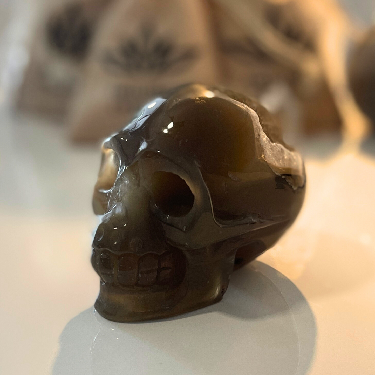 Agate Skull 114