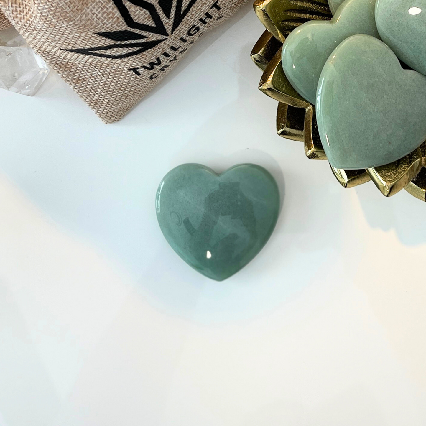 Large Green Aventurine Heart