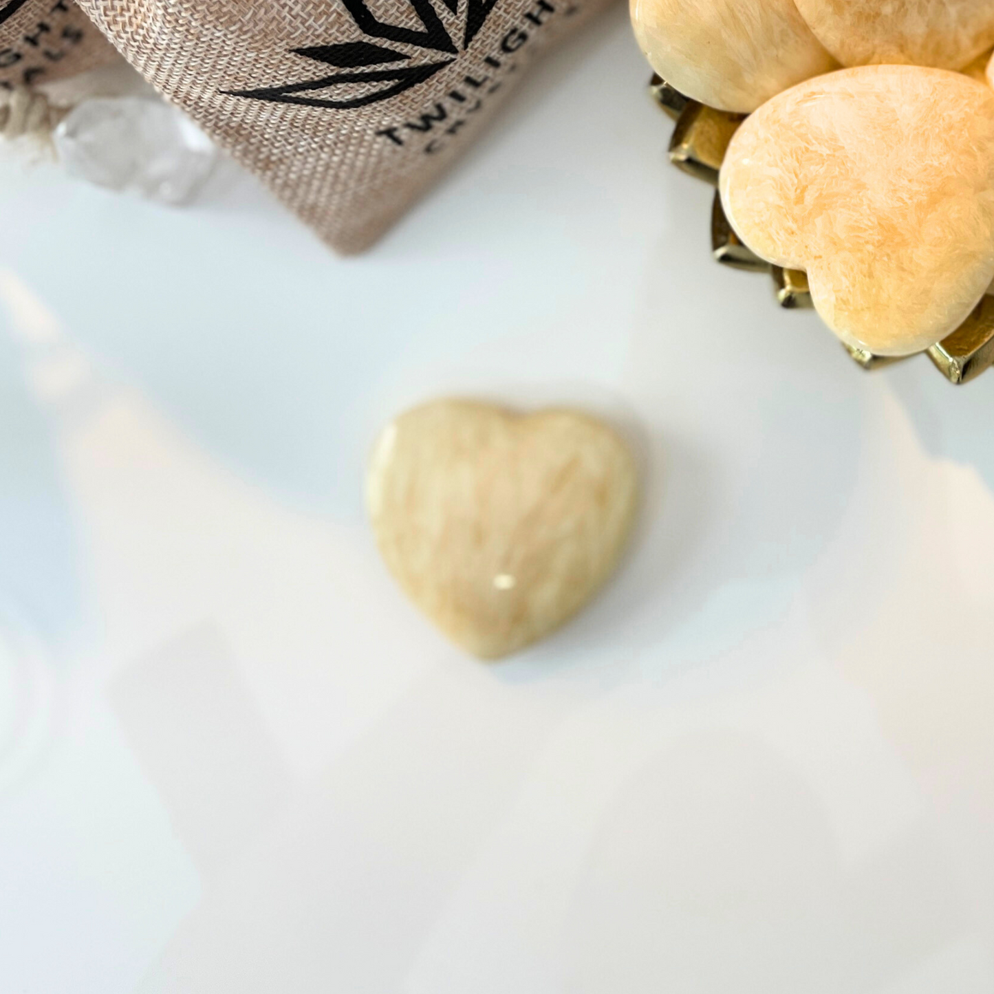 Large Yellow Jasper Heart