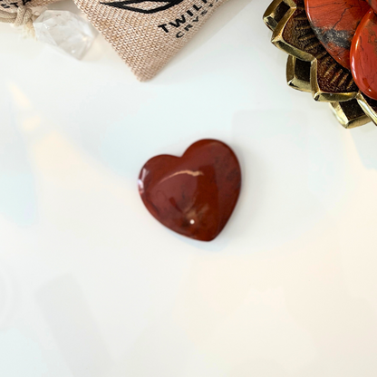 Large Red Jasper Heart