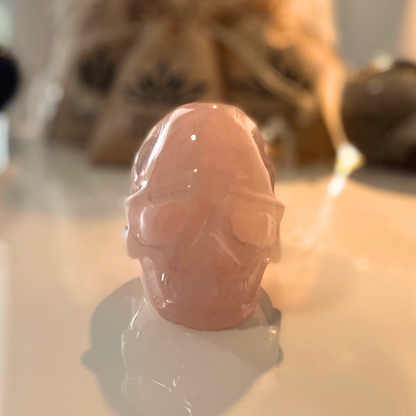 Rose Quartz Skull