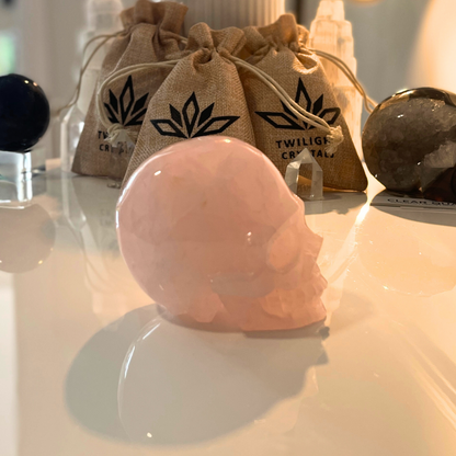 Rose Quartz Skull